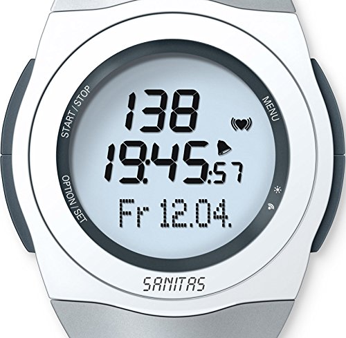 Sanitas SPM 25 Pulsuhr, EKG-genaue Herzfrequenzmessung, wasserdicht bis 30 Meter, Grau - 4