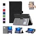 Price comparison product image Huawei MediaPad M3 Lite 8.0 Case,ISIN Huawei MediaPad M3 Lite 8.0 inch CPN-W09 and CPN-AL00 WIFI 4G LTE FHD Tablet Premium PU Leather Protective Case Stand Cover with Hand Strap, Card Slots and Stylus Holder (Black)