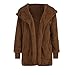 Produktbild BHYDRY Frauen Hooded Long Coat Jacke Hoodies Parka Outwear Strickjacke Mantel(EU-48/CN-L,Brown