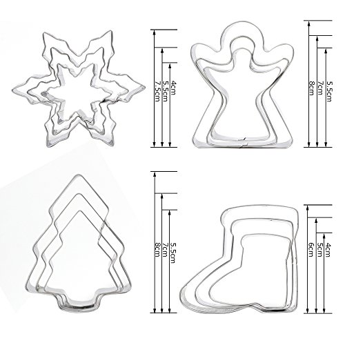 Goodlucky365 Kekses Ausstecher, rostfreier Stahl Ausstechform, Butterbrot, Obst, Gemüse, Torte Ausstecher mit Vielfältige Formen - 3