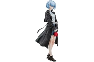 Zhongkaihua Figurka Ayanami Rei - 20 cm w stylu miejskim czarna wiatrówka figurka anime peryferia PCW statuetka dom komputer obudowa dekoracja prezent dla fanów