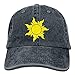 Produktbild uykjuykj Tangled Sun Symbol Unisex Adult Sport Washed Denim Baseball Cap Cotton Comfortable Trucker Cap Sport for Men Women