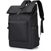 smallrun Waterproof Anti-theft Laptop Backpack Urban Unisex Rolling Backpack with Large Capacity 15.6 Inch with Zipper, Ideal