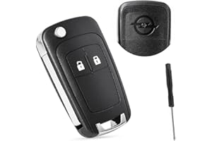 KUYUANSU Llave remota de 2 Botones en Blanco para Opel Vauxhall Zafira Astra Insignia Holden Flip Car Key Shell Cover Fob Case (Contiene Accesorios)
