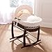 Luxury British Made Dark Wicker Moses Basket With Cream/Ivory Marshmallow Covers And Rocking Stand