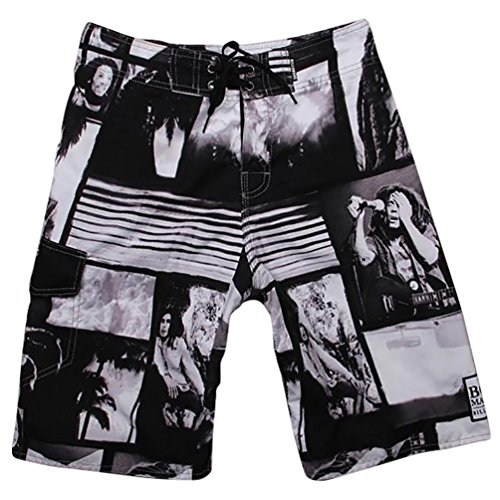 YOUJIA Leisure Playa Pantalones Cortos Bañador De Natación Para Hombre Negro L