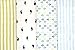 Baby Summer Blanket / Receiving Blanket / Burp Cloth. Set of 4. Blue/Green Nautical theme. Soft, breathable, 100% cotton flannel, 76 cm x 76 cm