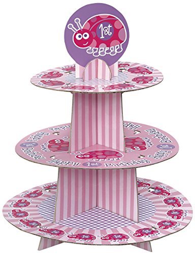 1. Geburtstag Marienkäfer Pink, Bitte wählen:Muffin/Cupcakeständer
