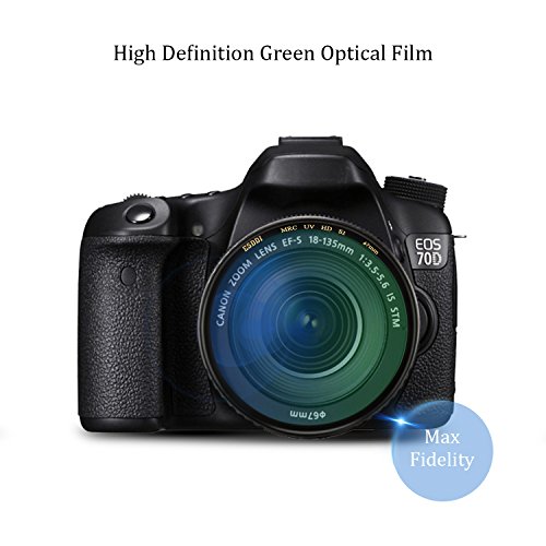 ESDDI Filtre UV 67mm Kit de Filtre avec Allemagne Schott Verre pour Prot  ger l   Objectif de Canon Nikon Sony Samsung Fuji etc