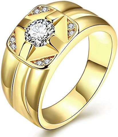 Garilina fashion jewelry trinket Gold white cubic zirconia Men's rings Wholesale Retail R2200 (P 1/2)