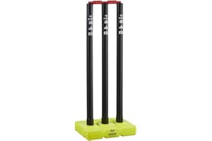 Ram Cricket Crazy Cricket Batting Stumps - Durable Plastic Construction with Unparalleled stability base – 71 cm Tall – Suitable for Cricket Training, Cricket Matches, Garden, Beach, or Park