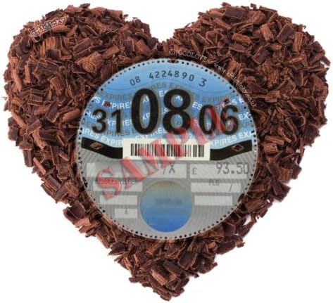 Chocolate Heart Parking Permit Holder Skin - FREE UK POSTAGE