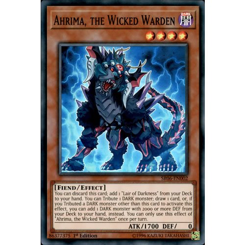 Sr06 En002 1st Ed Ahrima The Wicked Warden Super Rare | Desertcart Belize