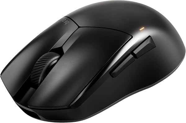 be quiet! Dark Perk Ergo PC Mouse, 55g Lightweight, Ultra-Long Wireless Battery Life, 8,000Hz Polling Rate, PixArt PAW3950 Sensor, 32,000 DPI, Optical 70m switches, 100% PTFE Glide Skates - 1