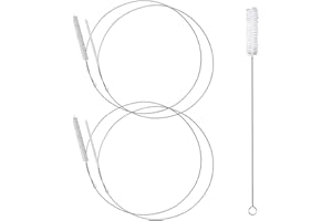 EASYKEENECOM Lot de 4 Brosses de Nettoyage Flexibles en Acier Inoxydable de 1 m – Brosses Extra Longues pour Tuyaux, Pailles, Bouteilles et Drains de Réfrigérateur