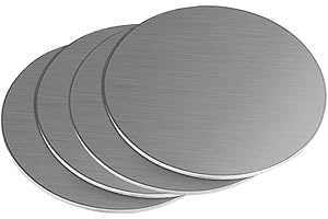 PHasz 4 Pezzi in Acciaio Inox Circolare Piastra Spessore 0.6Mm Diametro 50-200Mm, Acciaio Inox Rotondo Lamiere Materiale Industria,Diameter 50mm