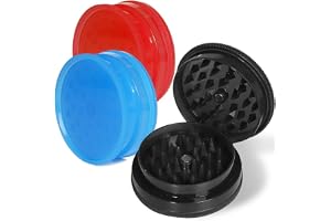 Premium Crush Grinder 3 PIECES – 2-delad krossare för kryddor, örter och aromer – magnetiskt lock, vassa tänder, lätt att ren