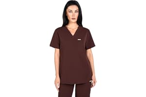 SKRUBZ Kaizen Womens Scrubs Top | Short Sleeve Shirt | Nurse Tunic Medical Scrub | V-Neck One Pocket Scrubz with Side Slits | Anti-Wrinkle | Breathable | Ultra-Soft Top