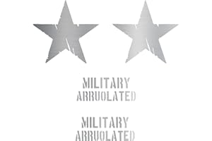 DualColorStampe Adesivi Stella Militare Stella graffiata USA US NAVY US Army per auto fuoristrada moto casco camper caravan 0269(Argento)