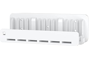 SOKUSIN Supporto da Parete Compatibile con Switch - Supporto in Salvaspazio con Ganci per Joy-Con e 6 Slot per Schede di Gioco, Scaffale Adatto a Soggiorno e Camera da Letto