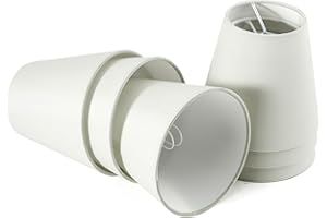 Fuloon Paralumi per Lampade, Paralume Lampada a Clip 6 Pezzi per E14,Paralume in Tessuto per Candela Lampadario Lampada da Parete