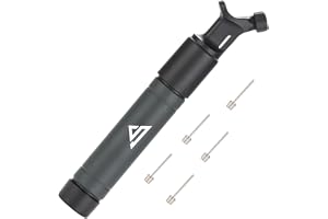 Sports Stable Dubbelverkande Bollpump med 5 Nålar, Handpump för Fotboll, Basketboll, Volleyboll, Rugby, Handboll och Andra Uppblåsbara Bollar