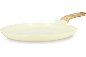 MENASTYL - Crêpière 26cm Colorama crème - En Aluminium - Revêtement antiadhésif en céramique - Tous feux dont induction