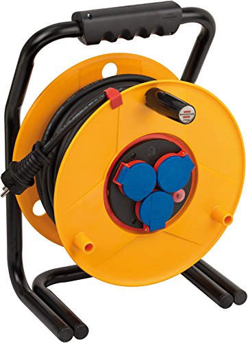 Preisvergleich Produktbild Brennenstuhl Brobusta Bretec IP44 Gewerbe- / Baustellen-Kabeltrommel (25m - Spezialkunststoff, Baustelleneinsatz und Einsatz im Außenbereich, Made In Germany) gelb