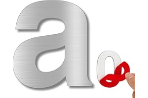 LEIASA | Selbstklebende Nummer - 150 mm - Edelstahl 304 - Nr. A - Hotelnummer - Wohnungs­nummerierung - Hausadressnummer - Außen & Innen - Grau a (a, 150 mm)