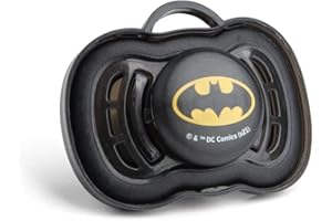 Herobility Pacifiers for 6 – 12 Month Baby | DC Super Heroes Collection – Batman | BPA Free, Thin & Soft Silicone Material, Large Air Vents | Easy to Clean & Hygienic