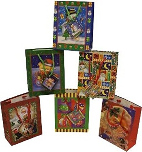 EasybagSet Of 6 Christmas Gift Bags (Small)