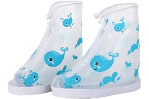 ACMEDE Regenüberschuhe Wasserdicht Überschuhe Wiederverwendbar rutschfester Schuhüberzieher,Optimal vor Regen,Schnee und Matsch geschützt für Unisex-Kinder
