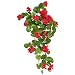 Produktbild Pelargonie Geranie hängend Künstliche Pflanze Kunstpflanze 70 cm Rot Dekoration Decovego