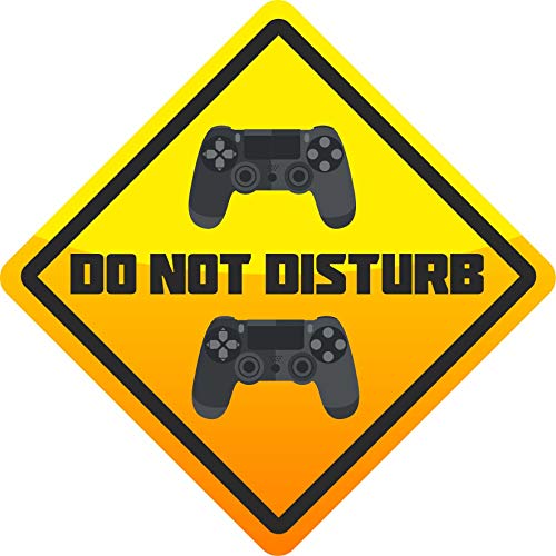 Level 33 Graphics PS4 DO NOT DISTURB - GAMING Gift - PS4 CONTROLLERS - Sticker for Childrens Bedroom Door/Wall/Window - 150mm x 150mm -, Simply Peel & Stick