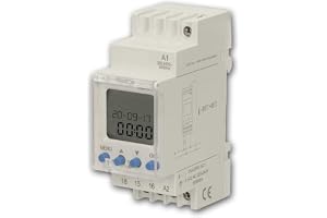 world-trading-net – digital astro-timer, 1-kanals minnesfunktion, 230 V/16 A, för DIN-skena, 52 tidsprogram, skyddsklass IP20