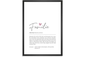 Himmelsflüsterer - Definition Poster & Kunstdrucke | Familie Geschenk | Wandbilder | Geschenke für Familie Geburtstag | Wanddeko Deko Wohnzimmer | Bilder mit Rahmen | DINA A4 mit Rahmen