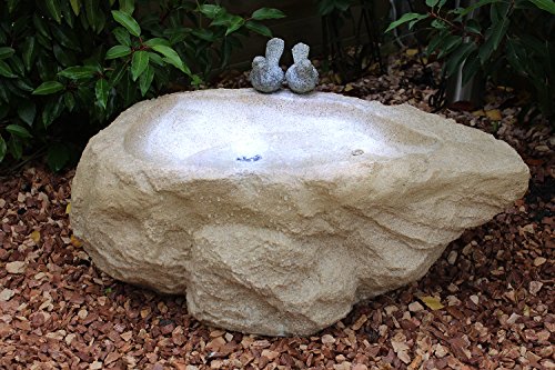 Arnusa LED Quellstein Brunnen LB-105 Springbrunnen Gartenbrunnen Felen mit Beleuchtung