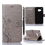 HTC One M9 Hülle, Paxeen HTC M9 Leder Tasche Brieftasche...