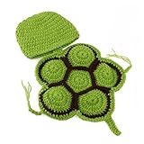 Tinksky Newborn Photography Baby Infant Newborn Handmade Crochet Beanie Hat Crochet Baby Photo Props (Green)