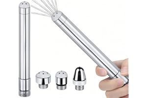 CAKEFLY Shower Enema Douche Nozzle Shower Attachments Kits with 3 Aluminum Shower Heads Shower Cleaner System,Handheld Water Shower Nozzle Cleaning Kit Douches for Men Women Cleaning, with Velvet Carry Bag
