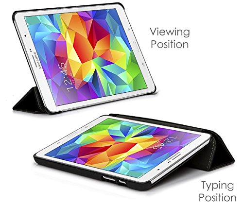 ForeFront Cases® Neue Leder Hülle / Tasche / Case / Cover für Samsung Galaxy Tab S 8.4 T700 – Rundum-Geräteschutz und intelligente Auto-Sleep-Wake-Funktion mit 3-JAHRES-GARANTIE VON FOREFRONT CASES – inkl. Eingabestift und Displayschutz - 2