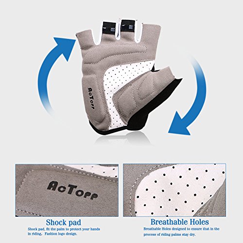 AcTopp Fahrradhandschuhe – Fitness- und Trainingshandschuhe – Handschuhe für alle Radsport – Damen / Herren Handschuhe – Größe: M, L, XL - 5