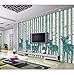 Produktbild Kuamai Kundenspezifische 3D Wandbilder Die Kundenspezifischen 3D Wandbilder, 3 D Retro Abstrakter Gemalter Karikatur-Baum-Elch, Wohnzimmer-Sofa-Fernsehwand-Schlafzimmer-Tapeten-200X140cm