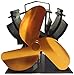 Produktbild 13 cm Höhe, Mini Hitze Powered Ofen FAN für kleine Platz von Holz/LOG Brenner – Umweltfreundlich gold