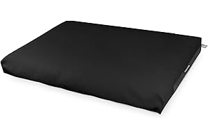 Happers Coussin Imperméable et Déhoussable pour Palette en Similicuir Noir 120x80x20
