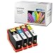 Produktbild Liondo 4 Tintenpatronen Kompatibel zu Lexmark 100 XL Impact S305 S605 Interpret S405 Intuition S505 Pro 705 805 905 Prospect Pro 205 - Schwarz 22ml und Color (C,Y,M) je 12ml