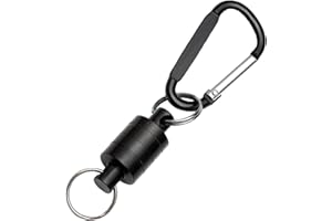 HUNDREDWEAT Moschettone Magnetico Fibbia Magnetica da Pesca Clip per Cordino Appeso Rete Magnetica da Pesca Installazione e Rimozione Rapida, Utilizzato per il Collegamento al Portachiavi del Marsupio (Nero)