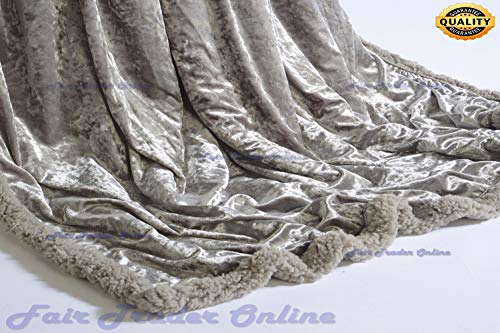 TEXTILE ARENA CRUSHED VELVET LUXURY SOFT SOFA BED THROW 150 x200 (Silver) TEXTILE ARENA CRUSHED VELVET LUXURY SOFT SOFA BED THROW 150 x200 (Silver)