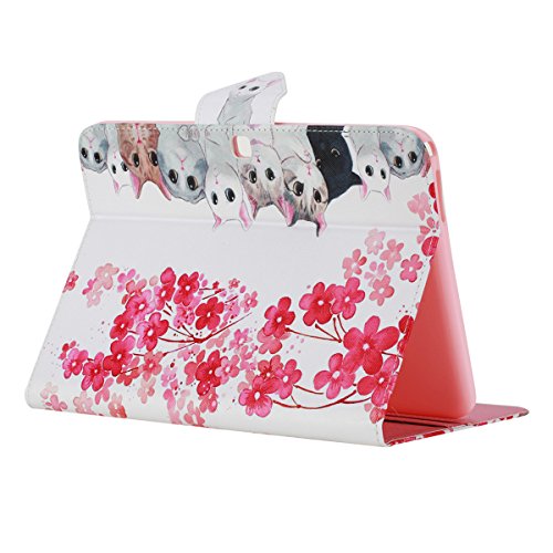 ANNNWZZD Hochwertiges PU Leder Etui Cute Colorful Design Flip Tasche PU Leder Abdeckung Stand Schutzhülle für Samsung Galaxy Tab 4 10.1 Zoll SM-T530 SM-T535. (Kunstleder, Ultra Dünn),A03 - 4