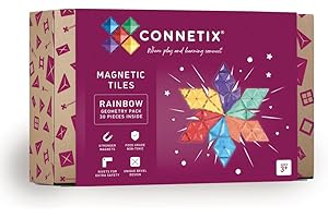 CONNETIX Arcobaleno Pacchetto Geometria, 30 Pezzi